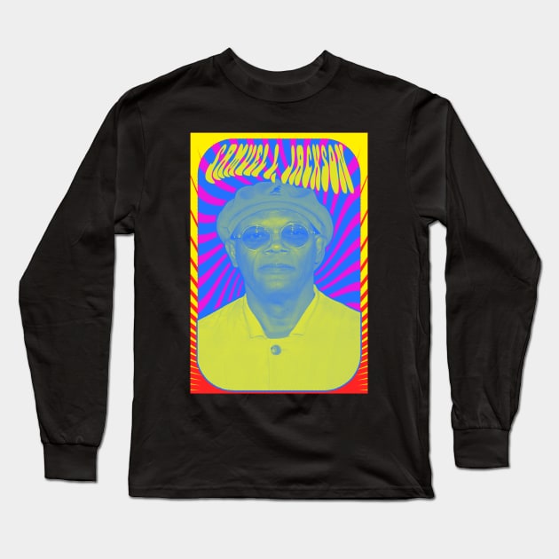 Samuel L. Jackson Psychedelic style Gift Hot Long Sleeve T-Shirt by happy-printing